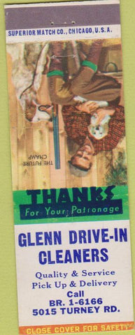 Matchbook Cover - Glenn Drive In Cleaners no town