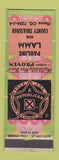Matchbook Cover - Pauline Lamm County Treasurer Election PAPER LOSS