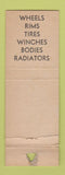 Matchbook Cover - The Truck Farm semi dealer Chicago IL POOR STRIKER WEAR