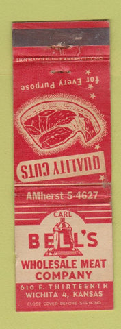 Matchbook Cover - Bell's Meat Company Wichita KS WORN