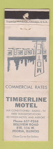 Matchbook Cover - Timberline Motel Peoria IL WEAR