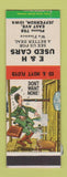 Matchbook Cover - E&H Used Cars Jefferson IA hillbilly SAMPLE CREASES