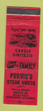 Matchbook Cover - Purvis's Steak House Kewanee IL WEAR