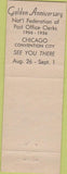 Matchbook Cover - Fresno CA State Fed Post Office Conv 1956
