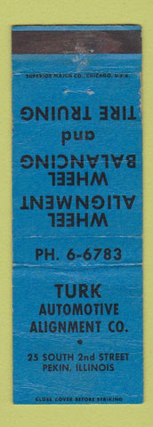 Matchbook Cover - Turk Auto Alignment Pekin IL WEAR