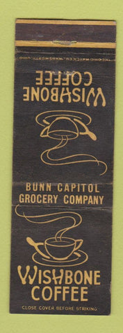 Matchbook Cover - Wishbone Coffee Bunn Capitol Grocery