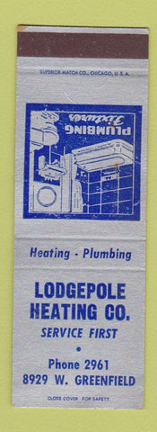 Matchbook Cover - Lodgepole Heating SAMPLE