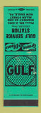 Matchbook Cover - Gulf oil gas New Eagle PA SAMPLE CREASES
