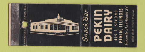 Matchbook Cover - Pekin Dairy IL Snack Bar WEAR