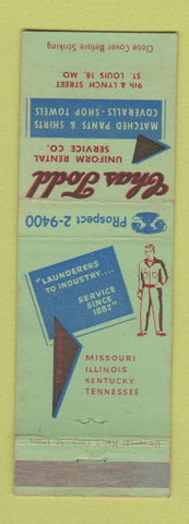 Matchbook Cover - Chas Todd Uniform Rental St Louis MO overalls