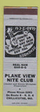 Matchbook Cover - Plane View Nite Club Chillicothe MO SAMPLE CREASES