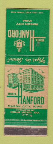 Matchbook Cover - Hotel Hanford Mason City IA