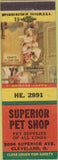 Matchbook Cover - Superior Pet Shop Cleveland OH