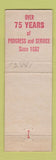 Matchbook Cover - Chas Todd Uniform Rental St Louis MO overalls