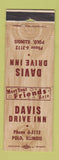 Matchbook Cover - Davis Drive Inn Polo IL WORN