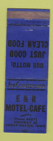 Matchbook Cover - E&R Motel Cafe Cedar Rapids IA WEAR