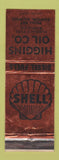 Matchbook Cover - Shell oil gas Higgins Canton IL WEAR