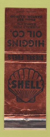 Matchbook Cover - Shell oil gas Higgins Canton IL WEAR