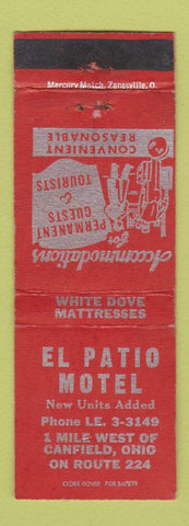 Matchbook Cover - El Patio Motel Canfield OH
