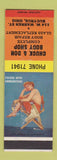 Matchbook Cover - Chuck & Don Body Shop Bucyrus OH pinup SAMPLE WEAR #1
