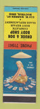 Matchbook Cover - Chuck & Don Body Shop Bucyrus OH pinup SAMPLE #2