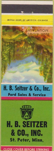 Matchbook Cover - H.B. Seitzer Ford Dealer St Peter MN