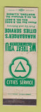 Matchbook Cover - Cities oil gas Hanabarger's Manteno IL