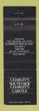 Matchbook Cover - Charley's Restaurants Toronto ON