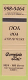 Matchbook Cover - Complete Hair Salon Fort Saskatchewan AB