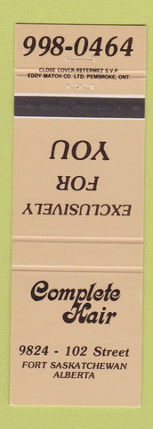 Matchbook Cover - Complete Hair Salon Fort Saskatchewan AB