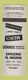 Matchbook Cover - Epicerie N Morin Ste Florence QC