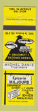 Matchbook Cover - Epicerie Miljours Val D'or QC