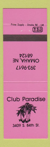 Matchbook Cover - Club Paradise Omaha NE NEON PINK