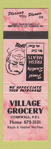 Matchbook Cover - Village Grocery Cornwall PEI PE