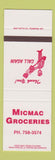 Matchbook Cover - Micmac Grocery Canada SAMPLE