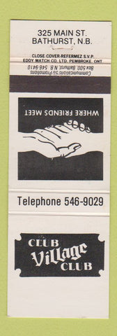 Matchbook Cover - Club Village Club Bathurst NB