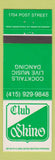 Matchbook Cover - Club Shino Oakland CA