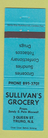 Matchbook Cover - Sullivan's Grocery Truro NS BLUE