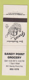 Matchbook Cover - Sandy Point Grocery St John NB