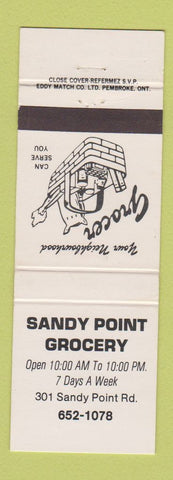 Matchbook Cover - Sandy Point Grocery St John NB