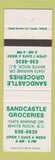 Matchbook Cover - Sandcastle Grocery White Rock BC
