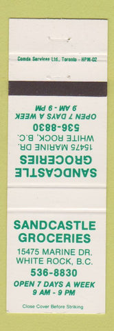Matchbook Cover - Sandcastle Grocery White Rock BC