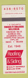Matchbook Cover - Roofing and Siding Rumford RI Winston