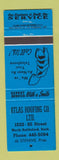 Matchbook Cover - Atlas Roofing North Battleford SK BLUE