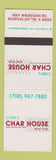 Matchbook Cover - Cory's Char House Morton Grove IL