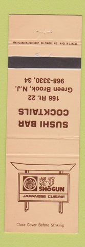 Matchbook Cover - Shogun Japanese Restaurant Green Brook NJ