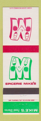 Matchbook Cover - Epicerie Mike's Grocery Canada