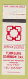 Matchbook Cover - Plomberie Dominion QC WEAR