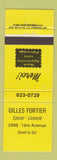 Matchbook Cover - Gilles Fortier Epicier QC WEAR