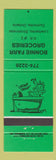Matchbook Cover - Bonnie Farr Grocery Dunnville ON GREEN